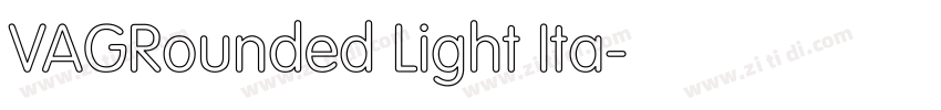 VAGRounded Light Ita字体转换
